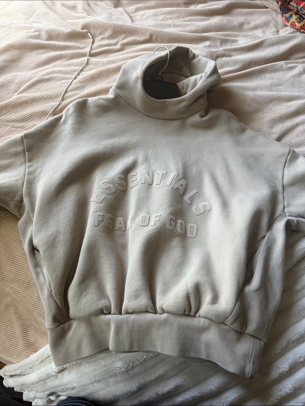Beige Essentials Hoodie - Casual Pullover